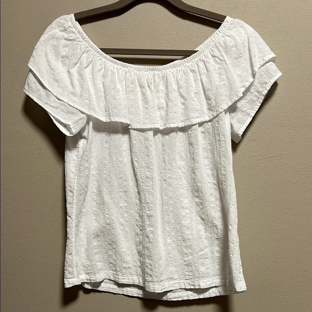 Westbound On/Off Shoulder Ruffle Top - Picture 2 of 5